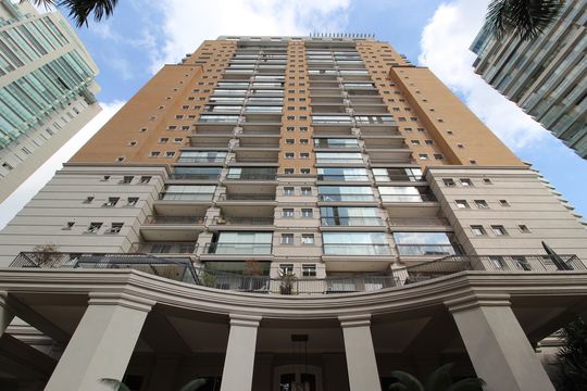 Fachada do Prédio de apartamento para alugar com 1 quarto, 48m² em Vila Nova Conceição, São Paulo