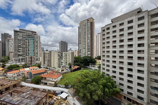 Vista  de kitnet/studio à venda com 0 quarto, 22m² em Jardim das Acacias, São Paulo