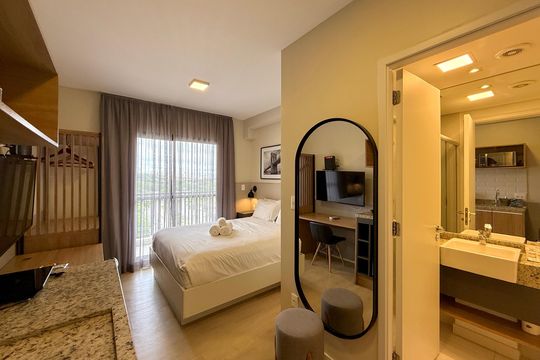 Cozinha de kitnet/studio à venda com 0 quarto, 22m² em Jardim das Acacias, São Paulo