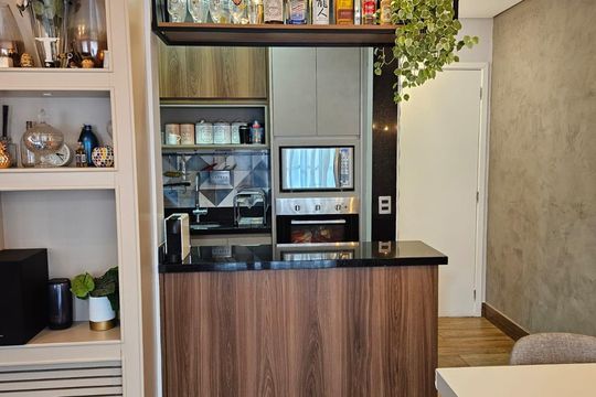 Cozinha de apartamento à venda com 3 quartos, 95m² em Engordadouro, Jundiaí