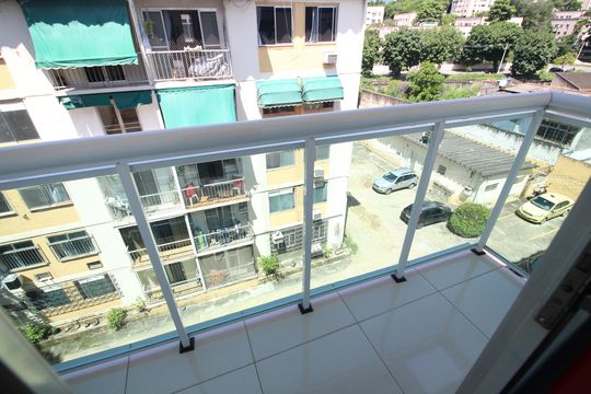 Varanda de apartamento à venda com 2 quartos, 52m² em Taquara, Rio de Janeiro