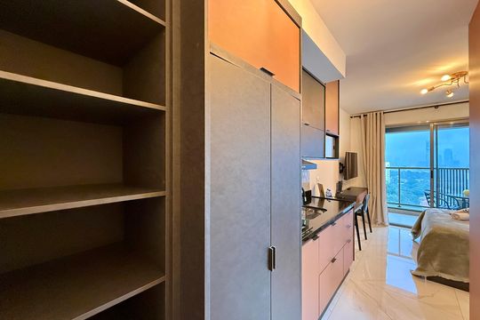 Cozinha de kitnet/studio para alugar com 1 quarto, 24m² em Santo Amaro, São Paulo