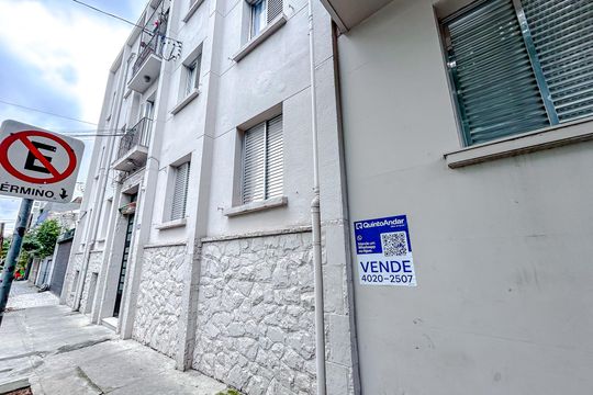 Fachada com Plaquinha de apartamento à venda com 1 quarto, 58m² em Tatuapé, São Paulo