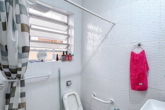Banheiro da Suíte de apartamento à venda com 1 quarto, 58m² em Tatuapé, São Paulo