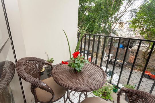 Sacada de apartamento à venda com 2 quartos, 69m² em Jardim Palmares (zona Sul), São Paulo