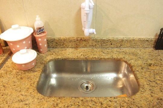 Cozinha de apartamento para alugar com 3 quartos, 120m² em Gonzaga, Santos