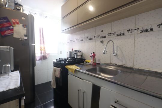 Cozinha de apartamento à venda com 2 quartos, 41m² em Conjunto Promorar Sapopemba, São Paulo
