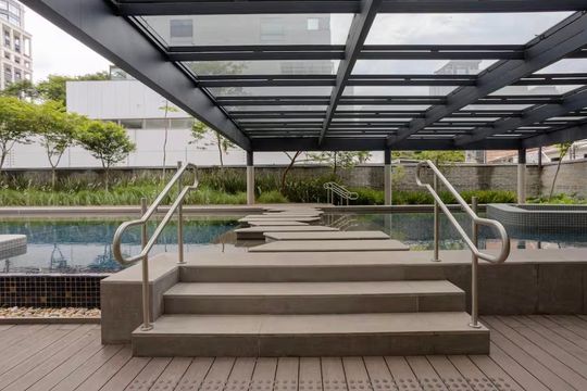 Área externa de apartamento à venda com 1 quarto, 46m² em Vila Olímpia, São Paulo
