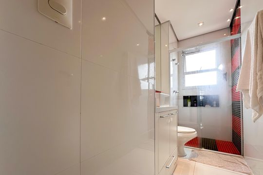 Banheiro 2 da suíte  de apartamento à venda com 3 quartos, 116m² em Baeta Neves, São Bernardo do Campo