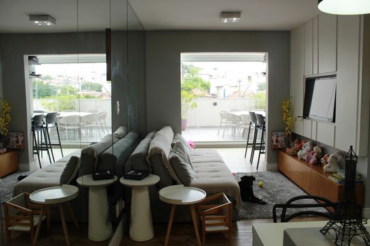 Sala de apartamento à venda com 2 quartos, 121m² em Vila Monumento, São Paulo
