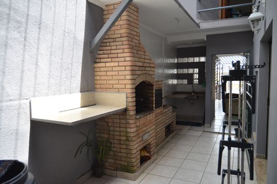 Área gourmet de casa à venda com 3 quartos, 280m² em Vila Sacadura Cabral, Santo André