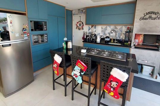 Cozinha de apartamento à venda com 3 quartos, 135m² em Jardim, Santo André