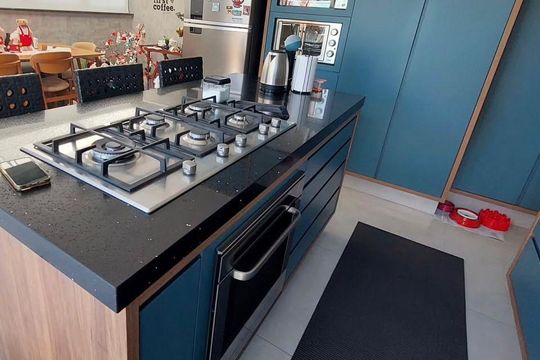 Cozinha de apartamento à venda com 3 quartos, 135m² em Jardim, Santo André
