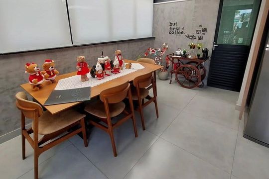 Sala de Jantar de apartamento à venda com 3 quartos, 135m² em Jardim, Santo André