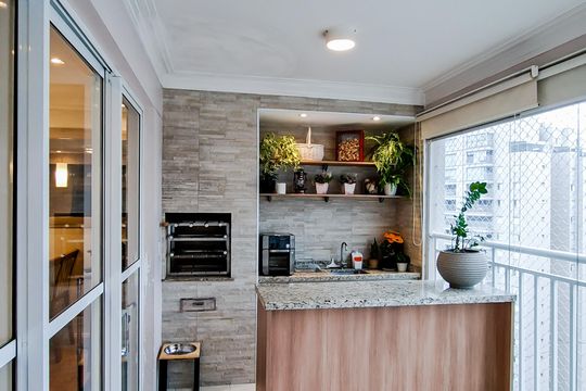 Varanda da Sala de apartamento à venda com 3 quartos, 110m² em Vila Augusta, Guarulhos
