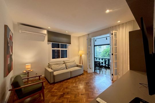 Sala de apartamento à venda com 1 quarto, 62m² em Jardim Botânico, Rio de Janeiro