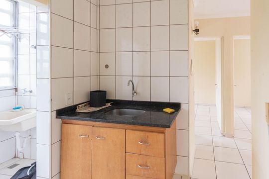 Cozinha de apartamento à venda com 2 quartos, 55m² em Jardim Amazonas, Campinas