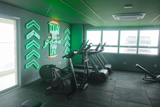 Área comum - Academia de apartamento para alugar com 2 quartos, 80m² em Aparecida, Santos
