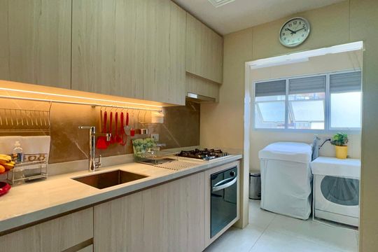 Cozinha de apartamento para alugar com 3 quartos, 200m² em Jardim America, São Paulo