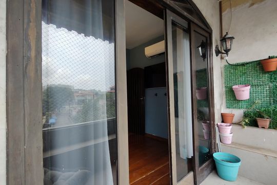 Varanda da Suíte  de casa de condomínio à venda com 5 quartos, 367m² em Taquara, Rio de Janeiro
