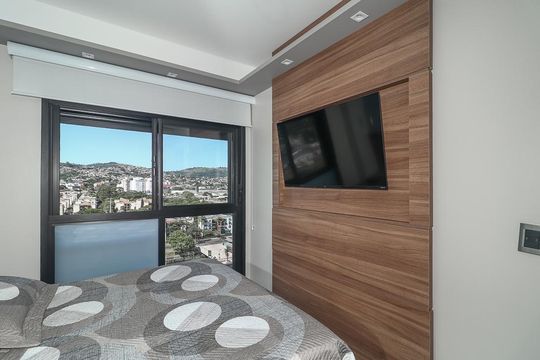 Quarto Suíte de apartamento à venda com 1 quarto, 42m² em Jardim do Salso, Porto Alegre