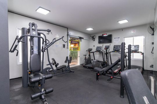 Área comum - Academia de apartamento para alugar com 1 quarto, 63m² em Jardim Santa Maria, São Paulo