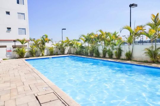 Área comum - Piscina de apartamento para alugar com 2 quartos, 50m² em Vila Homero Thon, Santo André