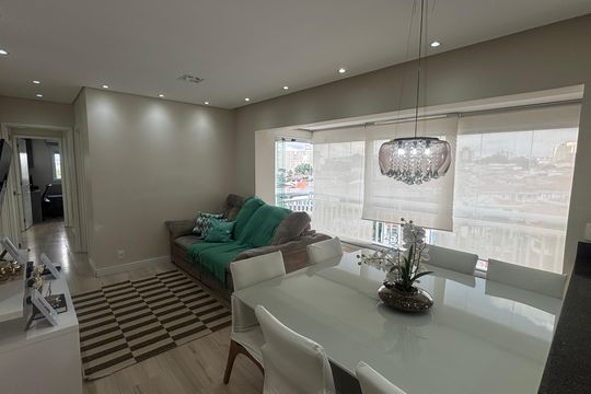 Sala - Sala de Jantar de apartamento à venda com 3 quartos, 80m² em Vila Homero Thon, Santo André