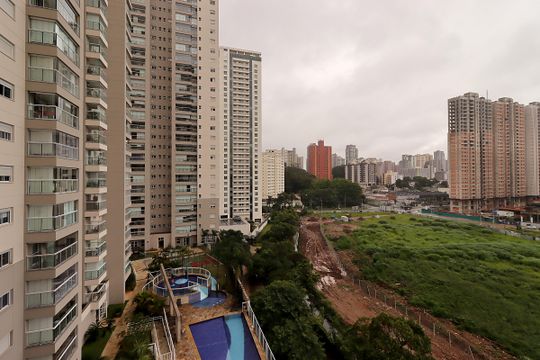 Vista da Varanda Gourmet de apartamento à venda com 2 quartos, 92m² em Jardim, Santo André