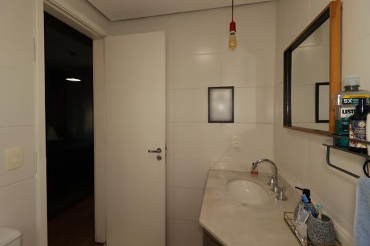 Banheiro da Suíte de apartamento à venda com 2 quartos, 92m² em Jardim, Santo André