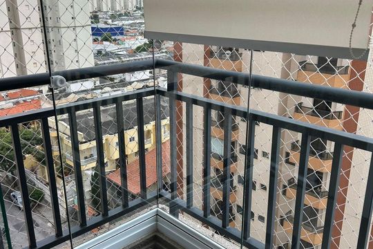 Varanda de apartamento à venda com 3 quartos, 96m² em Vila Scarpelli, Santo André