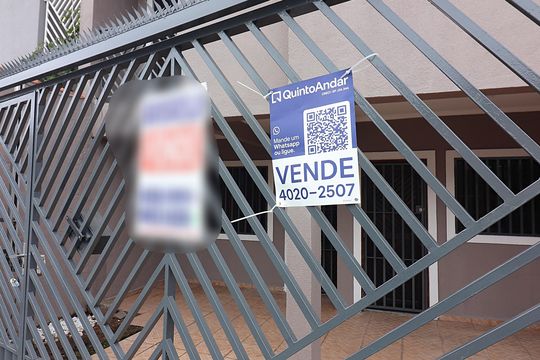 Placa  de casa para alugar com 3 quartos, 100m² em Jardim Las Vegas, São Bernardo do Campo