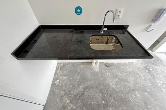 Cozinha  de kitnet/studio à venda com 0 quarto, 20m² em Campo Belo, São Paulo
