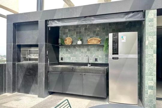 Churrasqueira  de kitnet/studio à venda com 0 quarto, 20m² em Campo Belo, São Paulo