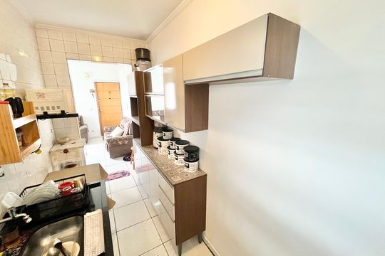 Cozinha de apartamento à venda com 2 quartos, 46m² em Carandiru, São Paulo
