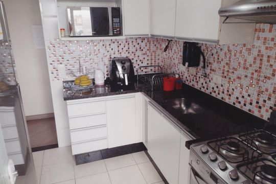 Cozinha de apartamento à venda com 2 quartos, 54m² em Conjunto Residencial Pombeva, São Bernardo do Campo