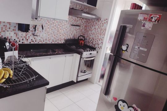 Cozinha de apartamento à venda com 2 quartos, 54m² em Conjunto Residencial Pombeva, São Bernardo do Campo