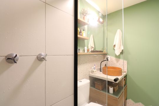 Banheiro de apartamento à venda com 1 quarto, 41m² em Lapa de Baixo, São Paulo