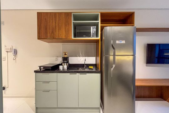 Cozinha de apartamento para alugar com 1 quarto, 28m² em Tatuapé, São Paulo