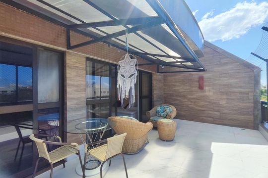 Varanda de apartamento à venda com 3 quartos, 215m² em Recreio dos Bandeirantes, Rio de Janeiro