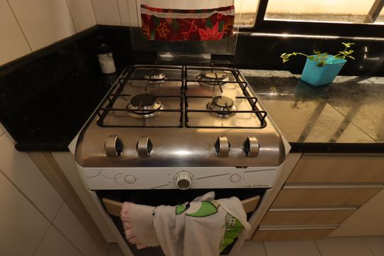 Cozinha - Fogão embutido de apartamento à venda com 2 quartos, 62m² em Jardim Bela Vista, Santo André