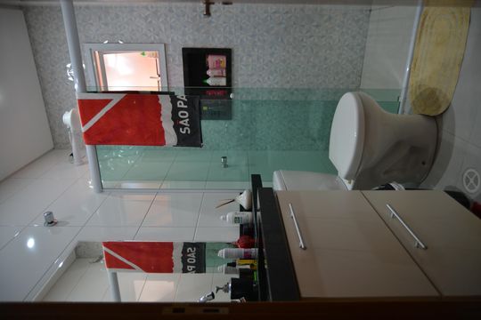 Banheiro Social de apartamento para alugar com 2 quartos, 72m² em Vila Valparaíso, Santo André