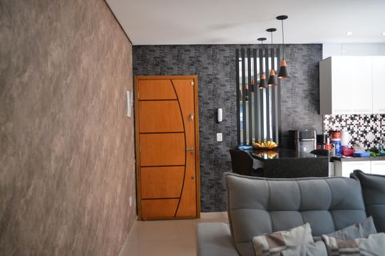 Sala de apartamento para alugar com 2 quartos, 72m² em Vila Valparaíso, Santo André