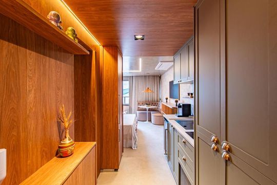 Cozinha de apartamento para alugar com 1 quarto, 27m² em Vila Clementino, São Paulo