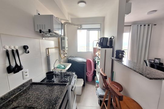 Cozinha de apartamento para alugar com 2 quartos, 48m² em Figueira, Duque de Caxias