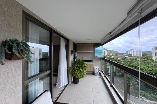 Varanda de apartamento à venda com 3 quartos, 84m² em Recreio dos Bandeirantes, Rio de Janeiro