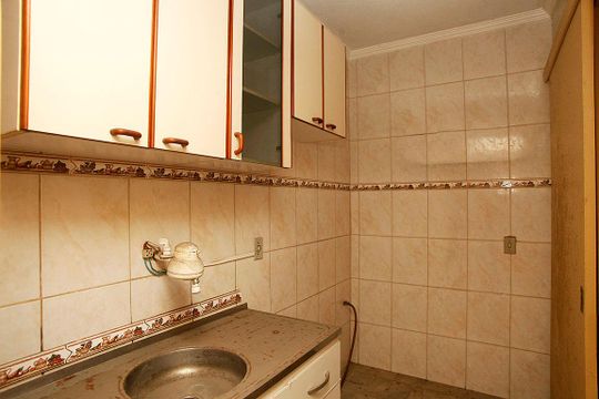 Cozinha + Área de Serviço de apartamento à venda com 1 quarto, 39m² em Cidade Baixa, Porto Alegre