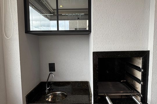 Sala - Sala de Jantar Varanda de apartamento à venda com 2 quartos, 55m² em Vila Tibiriçá, Santo André
