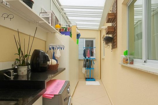 Área de serviço de apartamento à venda com 3 quartos, 75m² em Vila Valparaíso, Santo André