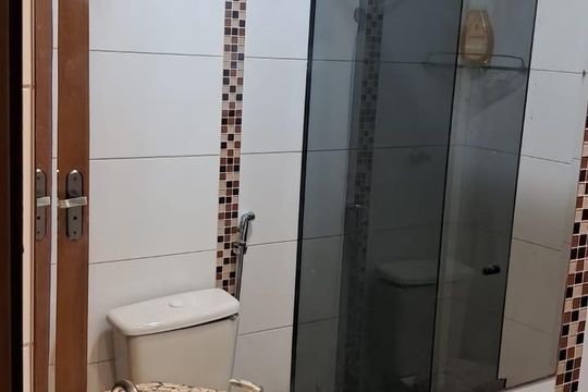 Banheiro de apartamento à venda com 3 quartos, 75m² em Vila Valparaíso, Santo André